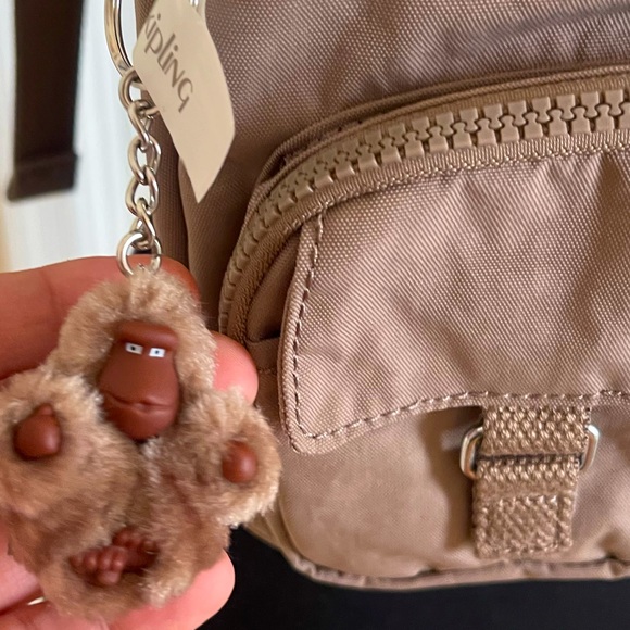 New Backpack  Kipling Firefly Up, Beige (True Beige) three pockets backpack - Picture 8 of 15